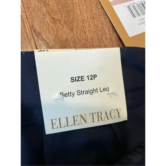 Ellen Tracy NWT navy trouser Betty pant 12p - Picture 7 of 12